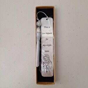 NEW Kinky Erotica Romance Metal Bookmark Gift Too Impure‎ For Virgin Eyes